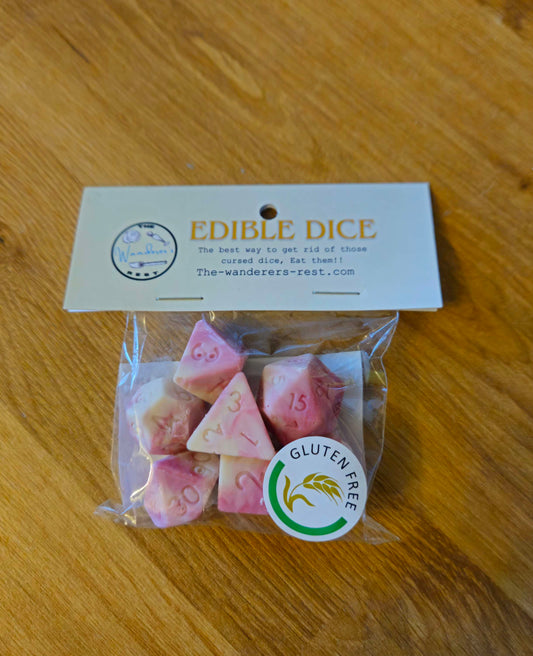 Pink and White Chocolate dice image 0