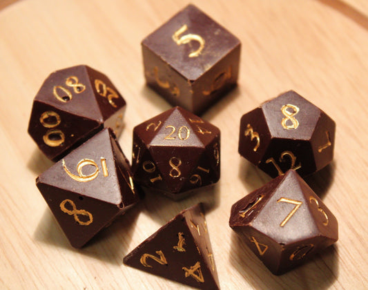 Milk Chocolate Dice with Golden Number image 1