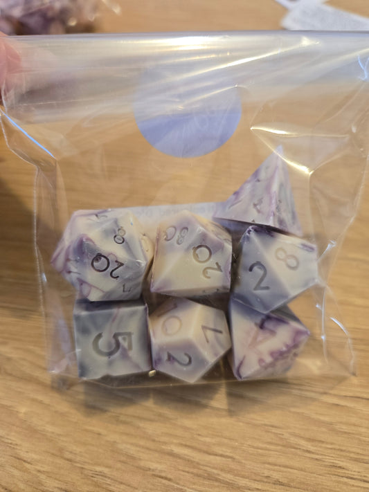 Purple White Chocolate Dice image 1