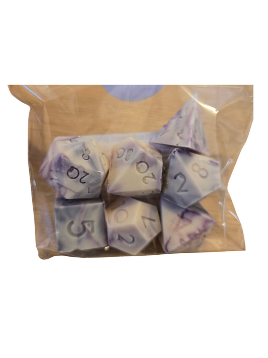 Purple White Chocolate Dice